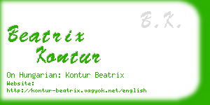 beatrix kontur business card